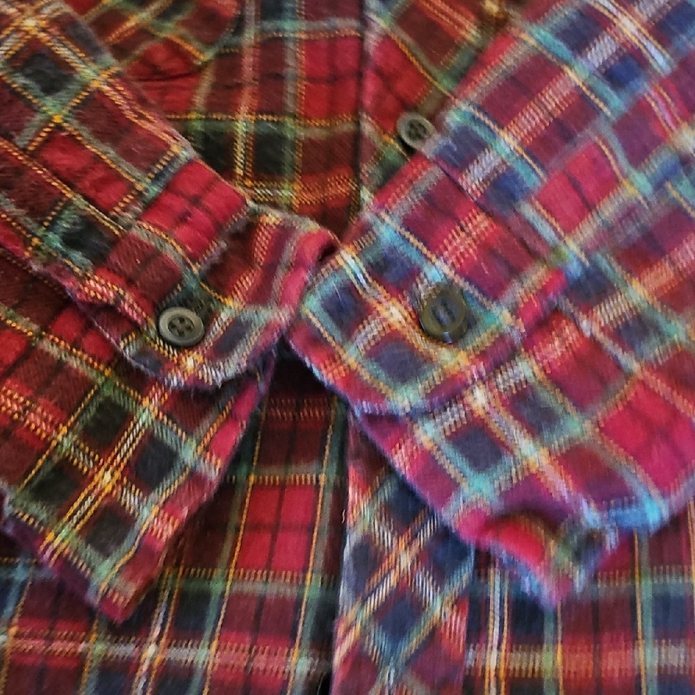 Vintage Wilderness Men's Plaid insulated Flannel Shirt button down comfy warm - Picture 13 of 16
